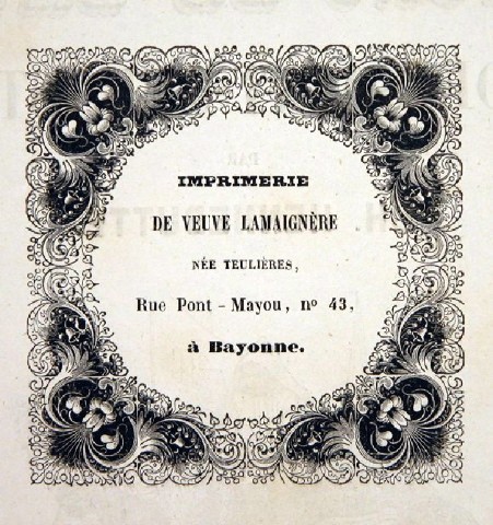 lithographie ; Description des environs de Bayonne Album des deux frontières