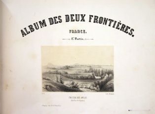 lithographie ; Cimetière des Anglais Album des deux frontières/ FRANCE