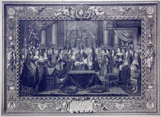 estampe ; CEREMONIE DU MARIAGE DE LOUIS XIV