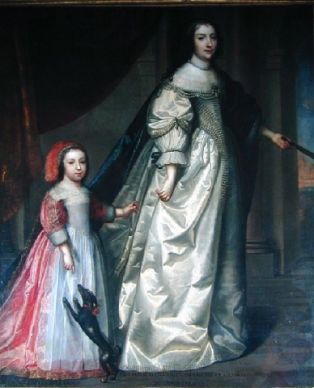 tableau ; La duchesse de Gramont, Françoise-Marguerite du Plessis-Chivré, et son fils Antoine-Charles de Gramont
