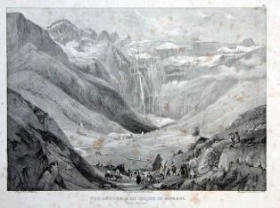 lithographie ; VUE GENERALE DU CIRQUE DE GAVARNI