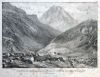 lithographie ; CABANES DE TREMES-AIGUES, TOURMALET