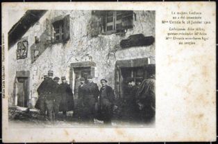 carte postale ; La maison Lechaca où a été assassinée Mme Urrutia