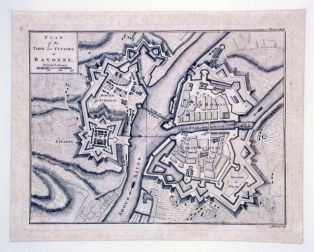 estampe ; Plan of the town and Citadel of Bayonne