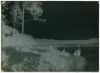 plaque de verre photographique ; Anglet - Pêcheurs au lac...
