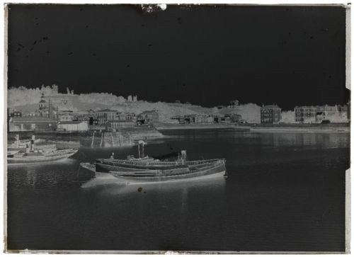 plaque de verre photographique ; Saint-Jean-de-Luz / Ciboure - L’île des Récollets