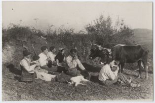 tirage photographique ; El amarreteko, la pause de 10 heures (escenas vascas)