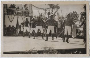 carte postale ; Pastorale de Roland - Deuxième représentation - Le 18 mai 1936 - Bataille