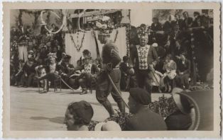 carte postale ; Pastorale de Roland - Deuxième représentation - Le 18 mai 1936 - Délibération des Turcs