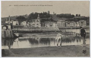 carte postale ; Saint-Jean-de-Luz - Le Port et le Village de Ciboure