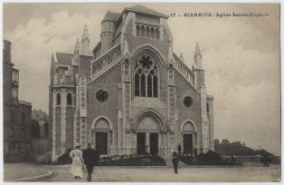carte postale ; Biarritz - Eglise Sainte-Eugénie