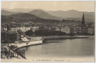 carte postale ; San Sebastián - Vista general