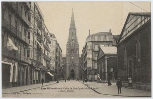 carte postale ; San Sebastián - Calle de San-Ignacio de Loyala y Buen Partor