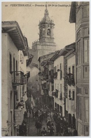 carte postale ; Fuenterrabía - Procesion de Na Sa de Guadelupe, la Cabalerria