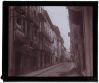 plaque de verre photographique ; Hernani - La rue principale