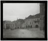 plaque de verre photographique ; Tardets - La place