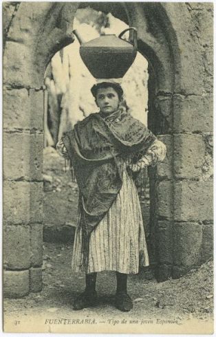 carte postale ; Fontarabie - Type d'une jeune espagnole