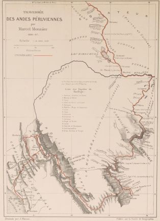 Traversée des Andes Péruviennes par Marcel Monnier 1886-87 (titre inscrit) ; © Nicolas Leblanc / Département de la Meuse