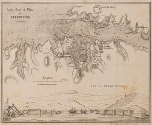 Rade, Port et Plan de Sévastopol (titre inscrit) ; Portulan de Sévastopol (titre factice) ; © Nicolas Leblanc / Département de la Meuse