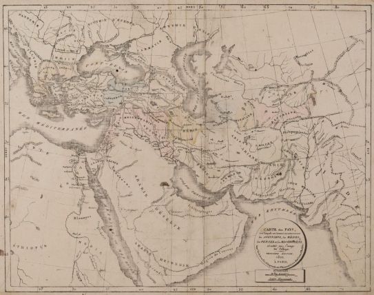 Carte des Pays sur lesquels ont dominé successivement les Assyriens, les Mèdes, les Perses et les Macédoniens (titre inscrit)