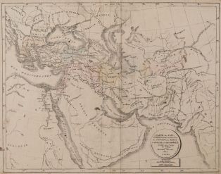 Carte des Pays sur lesquels ont dominé successivement les Assyriens, les Mèdes, les Perses et les Macédoniens (titre inscrit) ; © Nicolas Leblanc / Département de la Meuse