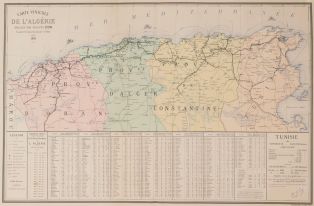 Carte vinicole de l'Algérie (titre inscrit) ; © Nicolas Leblanc / Département de la Meuse
