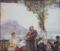 André Theuriet et sa famille sur les bords du lac d'Annec...