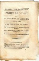 Projet de décret sur le jugement de Louis XVI