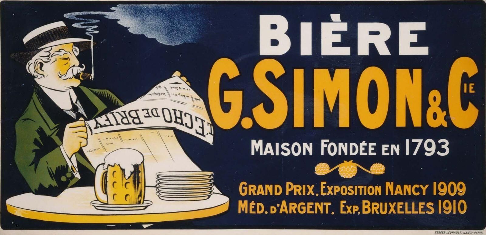 Bière/G. Simon & Cie (titre inscrit) ; © Musée de la Bière - Département de la Meuse