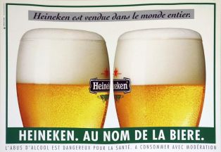Heineken est vendue dans le monde entier (titre inscrit) ; © Musée de la Bière-Département de la Meuse