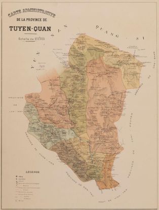 Carte administrative de la Province de Tuyen-Quan (titre inscrit ; titre de l'inventaire) ; © Nicolas Leblanc / Département de la Meuse