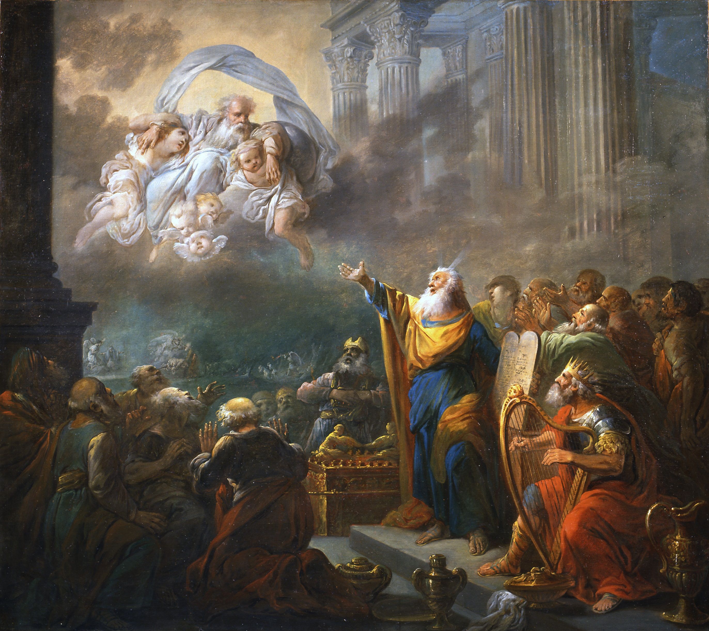 Moïse présentant au peuple les tables de la loi - GAMELIN Jacques