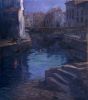 La nuit sur le canal. Narbonne - BERTHOMIEU Louis