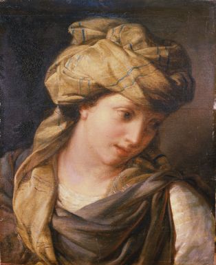 Jeune femme coiffée d'un turban. Etude - NUVOLONE Carlo, Francesco (entourage de) ; © LEPAGE Jean ; © Ville de Narbonne