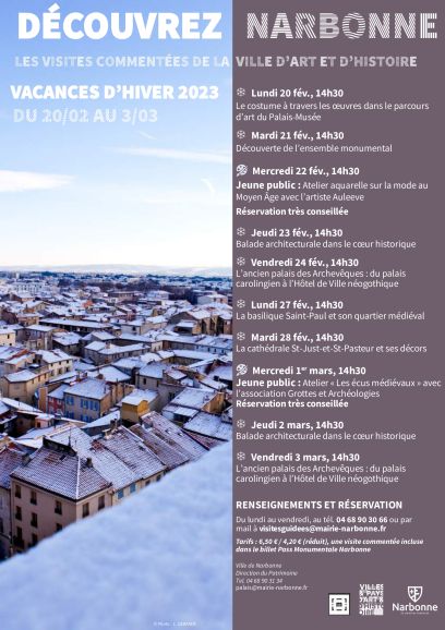 Affiche_Vacances d'hiver 2023 ; © Ville de Narbonne