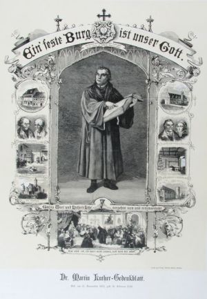 Dr. Martin Luther - Gedenkblatt. (titre inscrit)