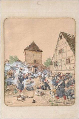combats à la Porte de Haguenau, 4 août 1870 (titre factice)