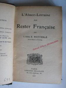 L'Alsace-Lorraine doit Rester Française