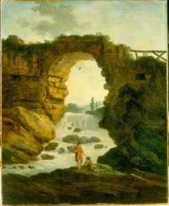 Cascade sous un pont en ruine (1858-1-33)