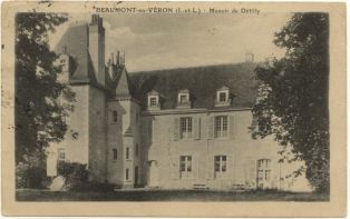 carte postale ; Beaumont-en-Véron (I.-et-L.) - Manoir de Détilly (2007.31.34)