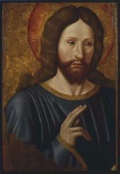 Christ bénissant, Anonyme, 1480, Ecole de Tours, musée des Beaux-arts de Tours