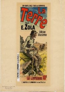 affiche ; La terre par E. Zola, édition illustrée (81.01.08)