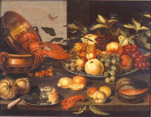 Nature morte au chaudron, Joris Van Son, XVIIe siècle, huile sur bois, musée des Arts décoratifs ; © Ville de Bourges
