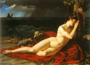 Ariane abandonnée par Thésée, Gaudar de Laverdine, 1802, huile sur toile, musées de Chateauroux