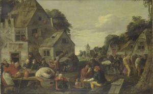 BROUWER Adriaen (atelier), La Fête au village, 17e siécle - Musée de la Chartreuse de Douai