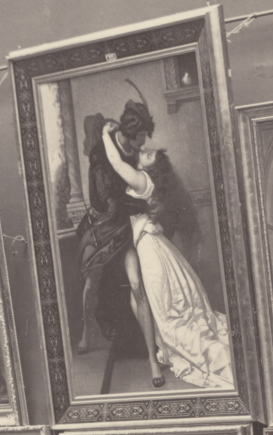 Album photographique des œuvres d'art achetées par l'Etat, Salon de Paris de 1865, feuille n°14, détail représentant "Roméo et Juliette" de François Nicolas CHIFFLART