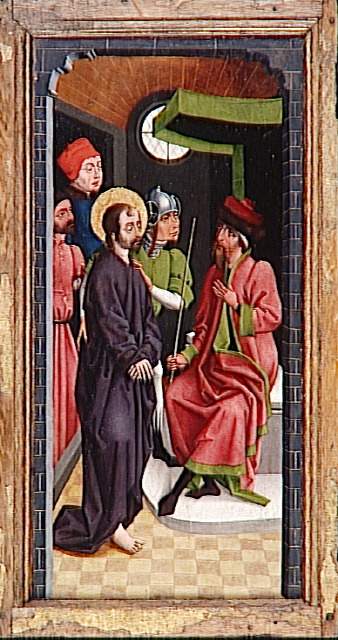 Volet gauche : le Christ devant Pilate