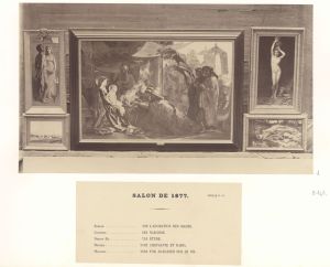 Album photographique des œuvres d'art achetées par l'Etat, Salon de Paris de 1877, feuille n°14 ; © Archives nationales, Pôle image