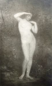 Idylle, Raphaël COLLIN, huile sur toile, 1875, 210 x 120 cm ; © inconnu