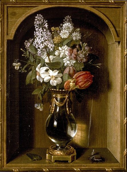 Bouquet dans une niche